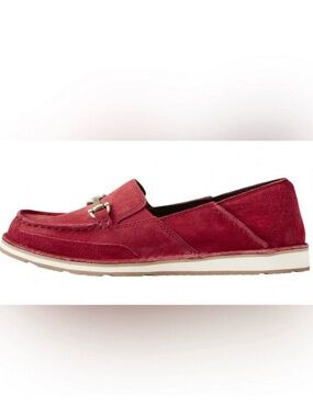 Ariat Bit Cruiser Women’s Suede Loafer Horse Bit Hardware Size 6.5 B‎ Red